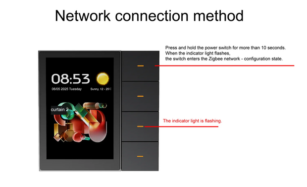 F3-pro Tuya Smart Central Control Panel ZigBee Wall Switch Home Automation Wireless Lighting Control System