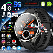5G/4G All-Network Smart Watch 1.95 inch AMOLED 2100mah Battery 8GB+128GB RAM 900W Camera GPS WIFI Google APP Download Smartwatch