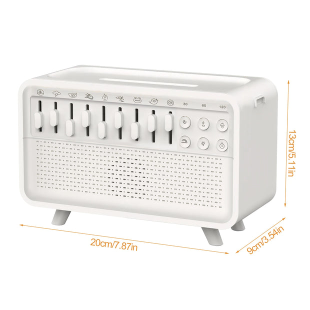 LED White Noise Speaker with 8 Nature Sounds Portable BT Speaker Rechargeable Aroma Diffuser Night Light for Home Creative Gift