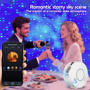 Starry Sky Projector Night Light With Speaker Smart Tuya WiFi APP Control Night Lights LED Star Projector For Bedroom Decor