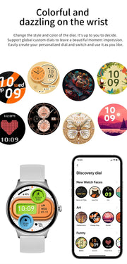 For Huawei New Ultra Slim AMOLED Smart Watch Women Screen Always Display Time Heart Rate BT Calling High-end Fashion Smartwatch