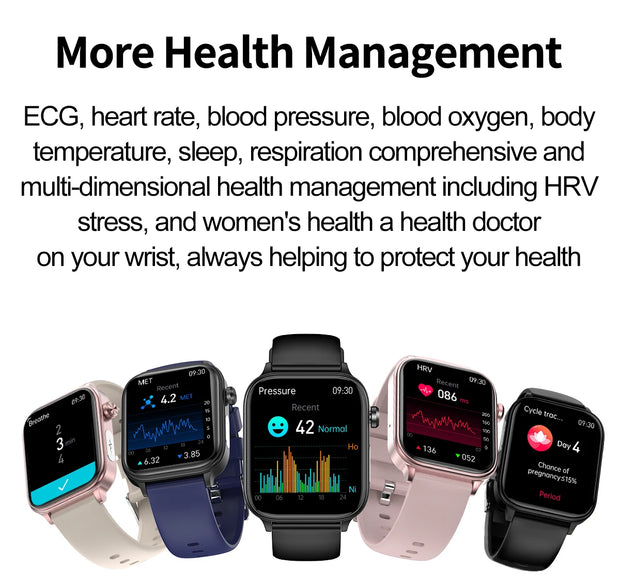 LIGE 2025 New ECG+PPG AI Healthy Diagnose Smart Watch Men Women Blood Lipid Uric Acid Female Menstrual Health Tracker Smartwatch