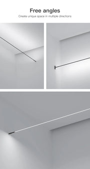 Modern Black White Linear Wall Lamp Skyline Wall Sconce Background LED Bar Strip Living Room Home Decor Lights Bathroom Fixture