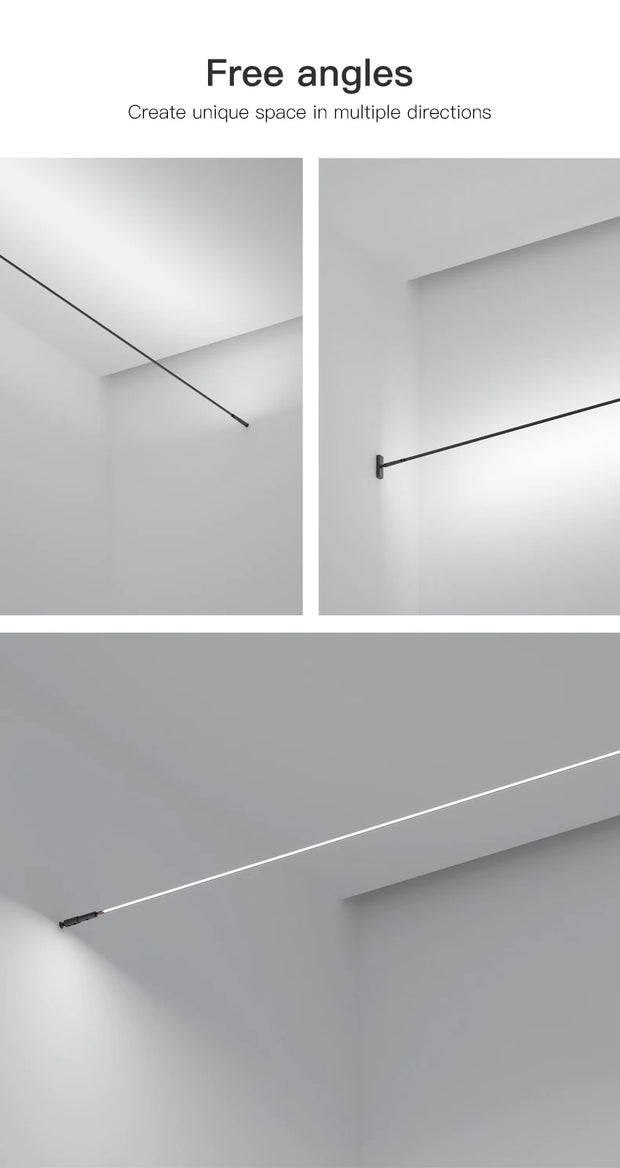 Modern Black White Linear Wall Lamp Skyline Wall Sconce Background LED Bar Strip Living Room Home Decor Lights Bathroom Fixture