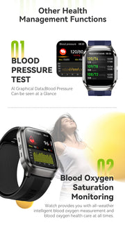 2025 For Huawei New High-end Laser Detection Airbag Smart Watch Men ECG+PPG Uric Acid Precise Blood Pressure Health Watches