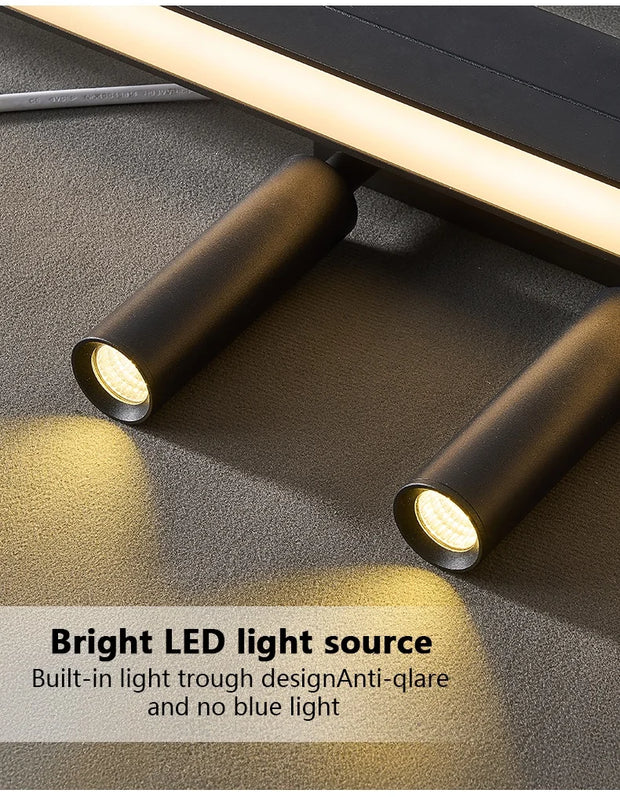 Modern LED Line Ceiling Lamp modern Living Room Dining Room Master Bedroom Study Fixture Gold Black Ceiling Lights Illumination