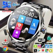 4G/5G Full Network Smart Watch 720*720 AMOLED Screen 900W Pixel Video Call 8GB+128GB RAM 2100 mAh WIFI GPS Google APP Smartwatch