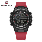 New NAVIFORCE Multi Functional Men's Watches Gas phase Digital Display Screen Silicone Strap Boy's Electronic Sports Male Clocks