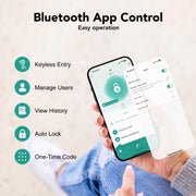 Smart Lock, Fingerprint Keyless Entry Door Lock with Doorbell, Electronic Deadbolt with App Control, Waterproof, with Bluetooth