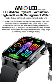2025 New For Xiaomi Five organ examination Smart Watch Men ECG+PPG Uric Acid Blood Fat Bluetooth Call Sports Health Smartwatches