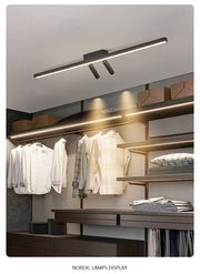 Modern LED Line Ceiling Lamp modern Living Room Dining Room Master Bedroom Study Fixture Gold Black Ceiling Lights Illumination