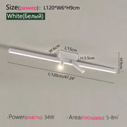 Modern LED Line Ceiling Lamp modern Living Room Dining Room Master Bedroom Study Fixture Gold Black Ceiling Lights Illumination