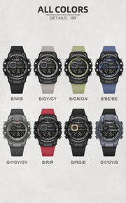 New NAVIFORCE Multi Functional Men's Watches Gas phase Digital Display Screen Silicone Strap Boy's Electronic Sports Male Clocks
