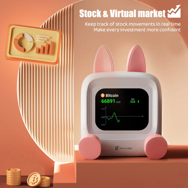 Mini Smart Weather Clock Desktop Display WIFI Bluetooth Speaker Night Light TV DIY Gaming Decor Smart Home Device