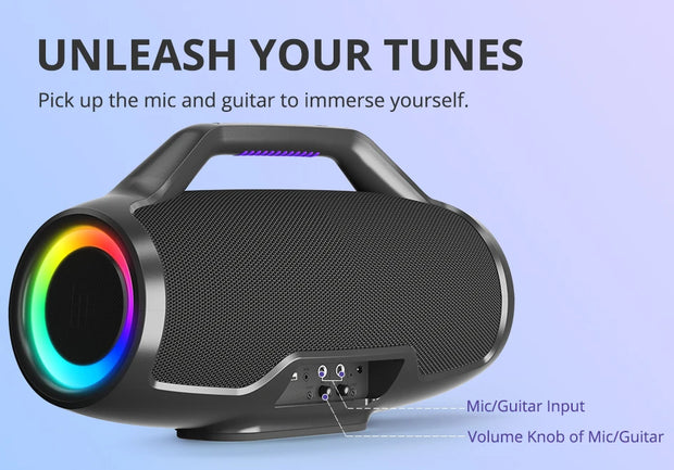 Tronsmart Bang Max Speaker Bluetooth Speaker with 130W, 3 Way Sound System, Sync Up 100+ Speakers, APP Control, Guitar/Mic Input