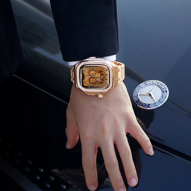 2024 Luxury Stainless Steel Watch Band for Apple Watch Series Ultra 49mm  Smart Watch Case with Stylish Strap