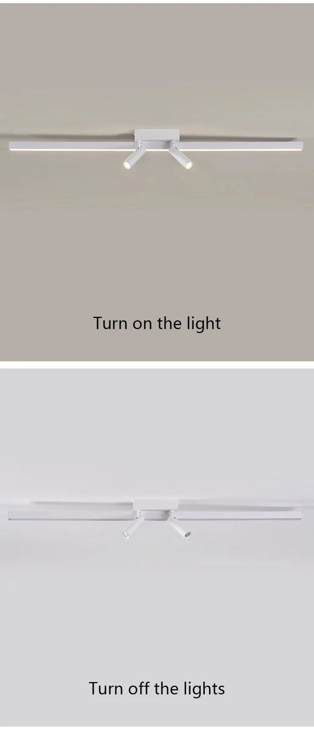 Modern LED Line Ceiling Lamp modern Living Room Dining Room Master Bedroom Study Fixture Gold Black Ceiling Lights Illumination