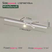 Modern LED Line Ceiling Lamp modern Living Room Dining Room Master Bedroom Study Fixture Gold Black Ceiling Lights Illumination