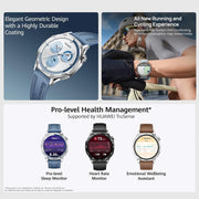 HUAWEI Watch GT 5 46mm Smartwatch, up to 14 Days Battery Life, All New Running and Cycling Sports Smart Watch, Sharp Edged Desig