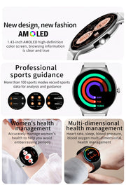 For Huawei New Ultra Slim AMOLED Smart Watch Women Screen Always Display Time Heart Rate BT Calling High-end Fashion Smartwatch