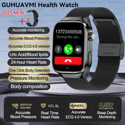 2025 New For Xiaomi Five organ examination Smart Watch Men ECG+PPG Uric Acid Blood Fat Bluetooth Call Sports Health Smartwatches