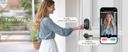 ARPHA Smart Lock D289L Set WiFi Video Smart Lock with Camera & Doorbell 5-in-1 Keyless Entry Fingerprint Door Lock Two-Way Audio