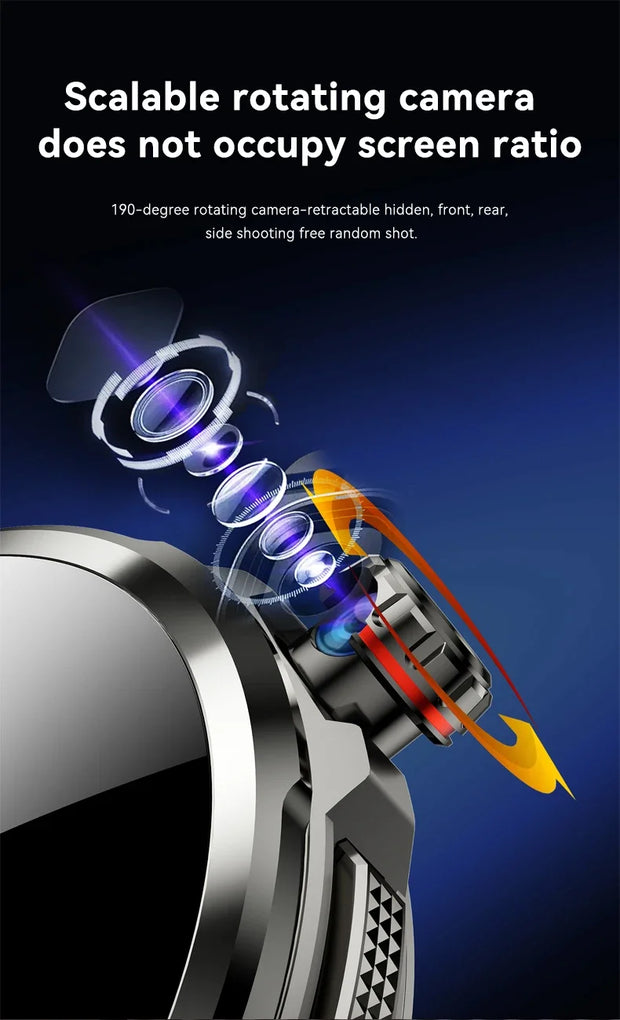 4G/5G Full Network Smart Watch 720*720 AMOLED Screen 900W Pixel Video Call 8GB+128GB RAM 2100 mAh WIFI GPS Google APP Smartwatch