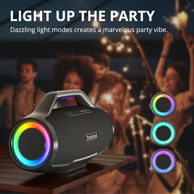 Tronsmart Bang Max Speaker Bluetooth Speaker with 130W, 3 Way Sound System, Sync Up 100+ Speakers, APP Control, Guitar/Mic Input
