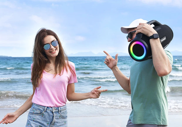 Tronsmart Bang Max Speaker Bluetooth Speaker with 130W, 3 Way Sound System, Sync Up 100+ Speakers, APP Control, Guitar/Mic Input