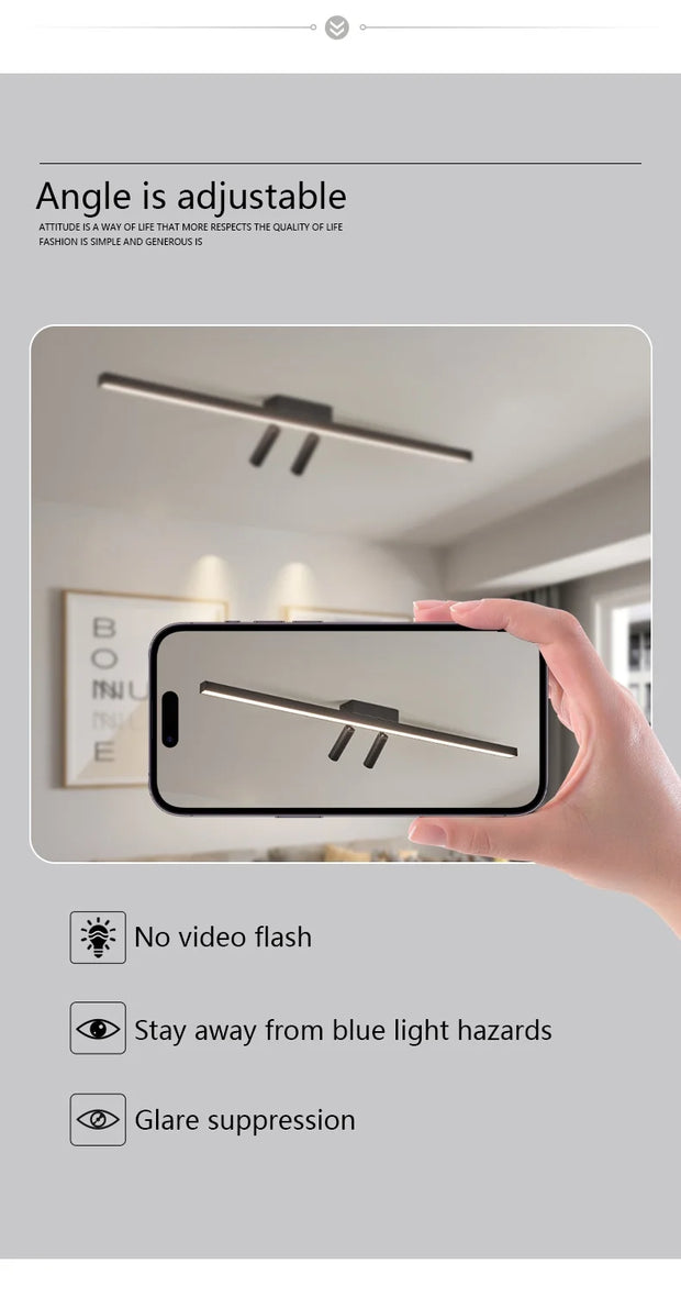 Modern LED Line Ceiling Lamp modern Living Room Dining Room Master Bedroom Study Fixture Gold Black Ceiling Lights Illumination