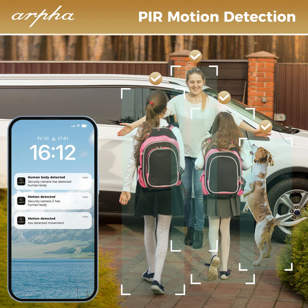 Arpha Smart Door Lock AL501 6 in 1 WiFi Smart Door Lock with Video Doorbell & Fingerprint 32GB Keyless Entry Digital Keypad