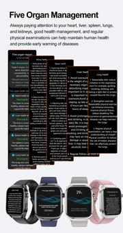 2025 New For Xiaomi Five organ examination Smart Watch Men ECG+PPG Uric Acid Blood Fat Bluetooth Call Sports Health Smartwatches