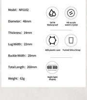 New NAVIFORCE Multi Functional Men's Watches Gas phase Digital Display Screen Silicone Strap Boy's Electronic Sports Male Clocks