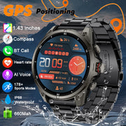 2025 New For Huawei GPS Smart Watch Men 466*466 AMOLED HD Precise GPS Compass BT Call Health Monitor IP69 Waterproof SWIM Watch
