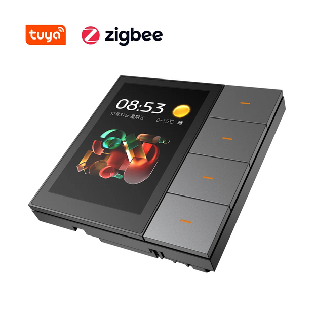 F3-pro Tuya Smart Central Control Panel ZigBee Wall Switch Home Automation Wireless Lighting Control System