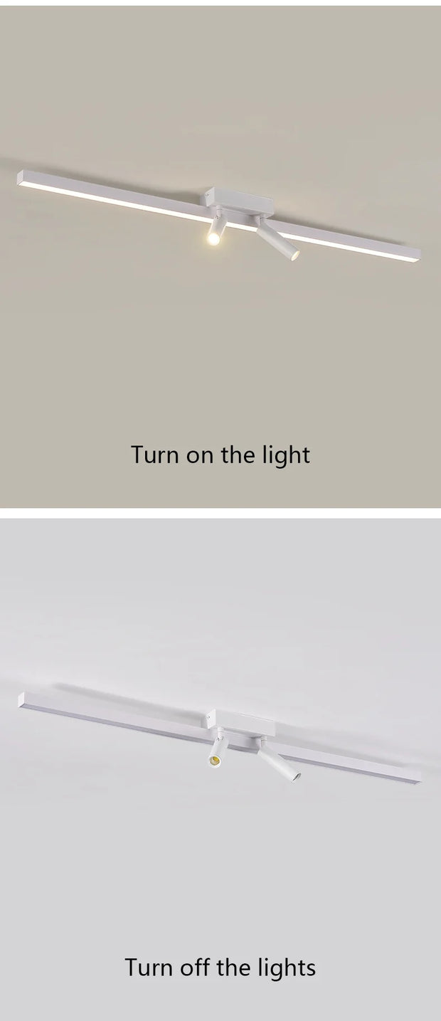 Modern LED Line Ceiling Lamp modern Living Room Dining Room Master Bedroom Study Fixture Gold Black Ceiling Lights Illumination