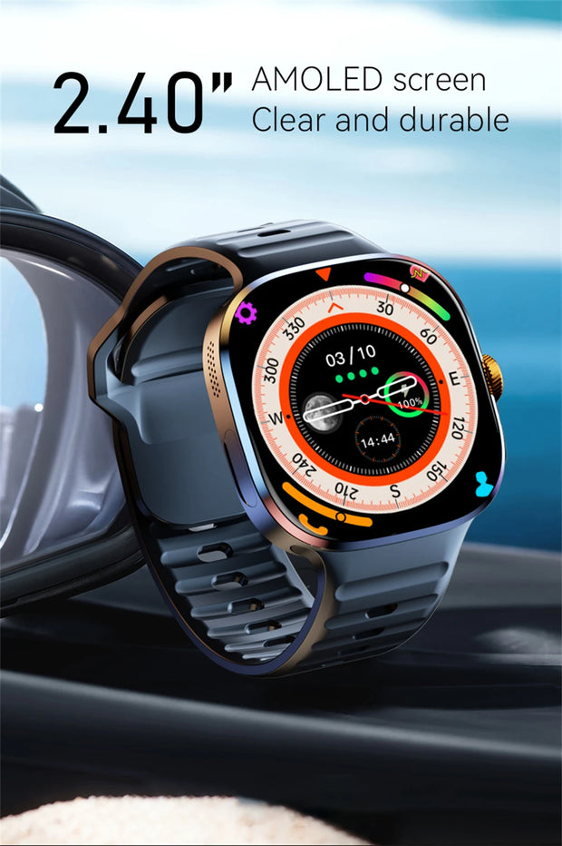 8GB+128GB RAM 5G/4G Android 9.0 Smart Watch 2.4 inch AMOLED 2100mah Battery 1000W Camera GPS WIFI Google APP Download Smartwatch