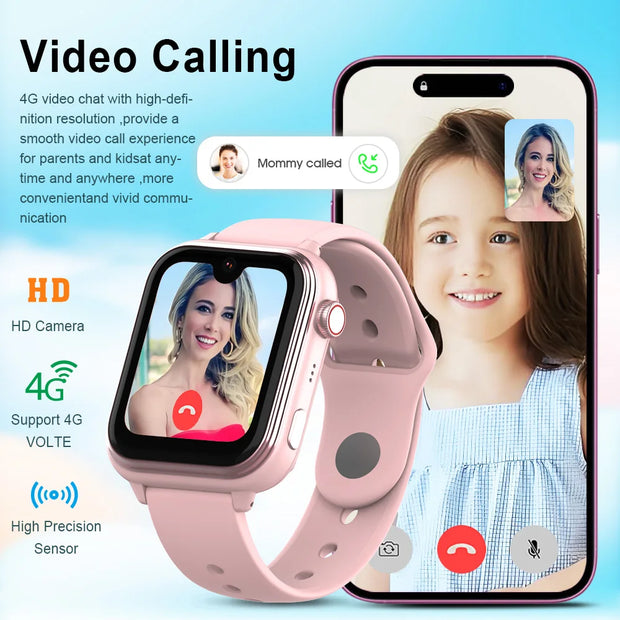 Wonlex KT37 GPS Smart Watch Kids AI Voice Assistant WiFi Location Tracker Video Call Heart Rate Monitoring Children Smart Watch