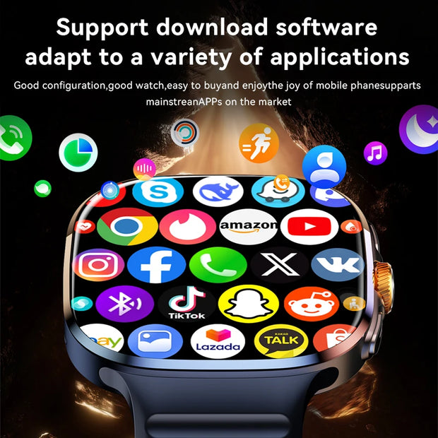 8GB+128GB RAM 5G/4G Android 9.0 Smart Watch 2.4 inch AMOLED 2100mah Battery 1000W Camera GPS WIFI Google APP Download Smartwatch