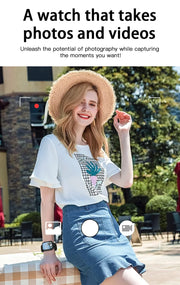 New Smart Watch Women Men Camera Take Photo Record Video Heart rate Sports Fitness Waterproof Bluetooth Call For Android iOS