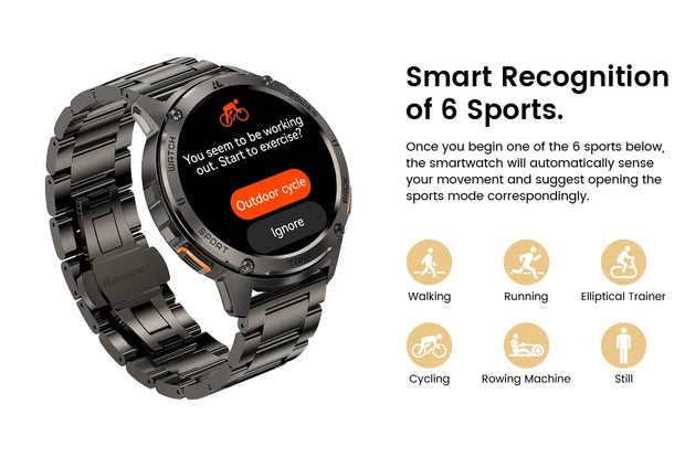 2024 KOSPET TANK T3 Smart Watch For Men 500mAh 60Days Battery IP69K 5ATM Waterproof AMOLED Bluetooth Call Military Men's Watches