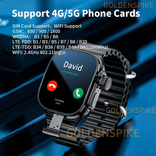 JC02 Pro 5G Smartwatch 2.29inch Amoled Curved Display S10 Ultra 3 Smart Watch With Rotary Camera GPS WIFI NFC Compass Video Call