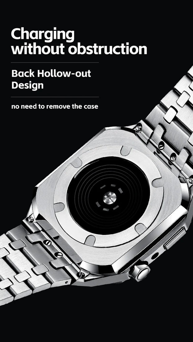 2024 Luxury Stainless Steel Watch Band for Apple Watch Series Ultra 49mm  Smart Watch Case with Stylish Strap