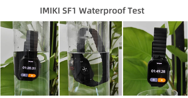 IMIKI SF1 Smart Watch 2.01" AMOLED Display 1000nits BT Calling 100+ Sports Modes IP68 Business Fashion Modeling Metal Case