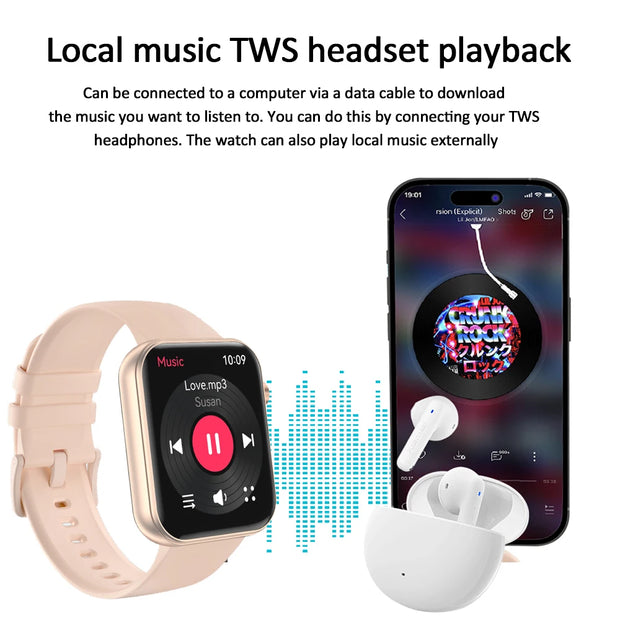 New Smart Watch Women Men Camera Take Photo Record Video Heart rate Sports Fitness Waterproof Bluetooth Call For Android iOS