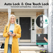 Smart Lock, Fingerprint Keyless Entry Door Lock with Doorbell, Electronic Deadbolt with App Control, Waterproof, with Bluetooth