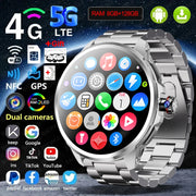 4G/5G Full Network Smart Watch 720*720 AMOLED Screen 900W Pixel Video Call 8GB+128GB RAM 2100 mAh WIFI GPS Google APP Smartwatch