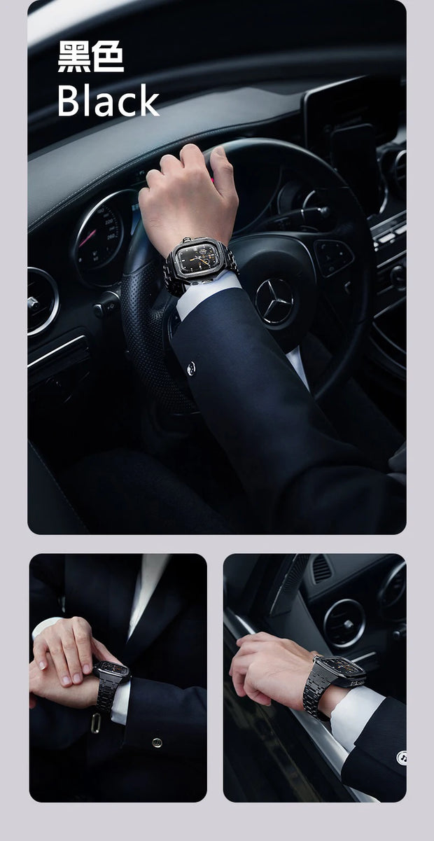 2024 Luxury Stainless Steel Watch Band for Apple Watch Series Ultra 49mm  Smart Watch Case with Stylish Strap