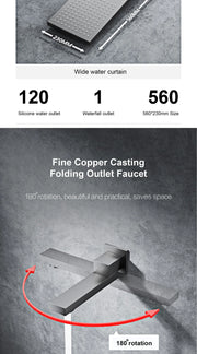 Bathroom Luxury Brass Gun Grey Built-in LED Display Thermostatic Shower System.Wall-Mounted Rainfall/Waterfall Spray Dual Outlet