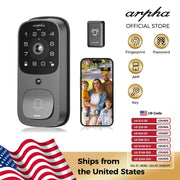Arpha Smart Door Lock AL501 6 in 1 WiFi Smart Door Lock with Video Doorbell & Fingerprint 32GB Keyless Entry Digital Keypad